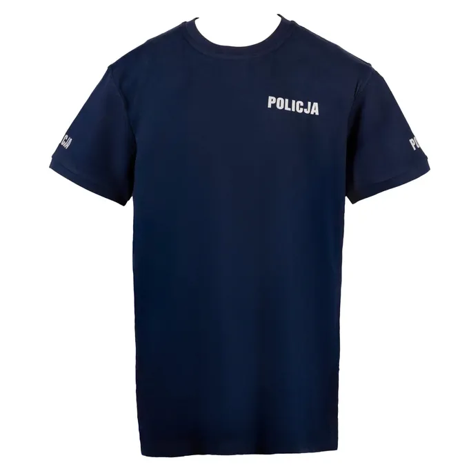 Modus - Koszulka T Shirt Policja 100% Bawełna Granatowa Odblaskowa