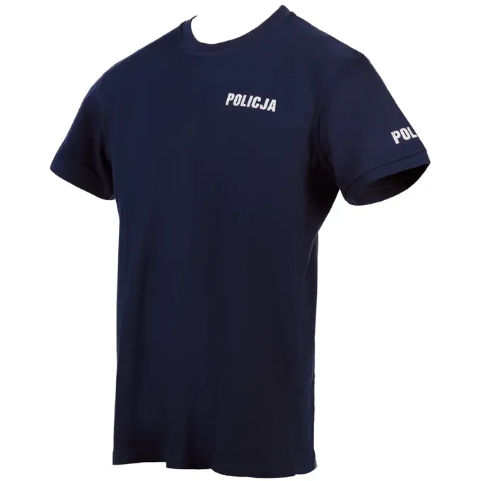 Modus - Koszulka T Shirt Policja 100% Bawełna Granatowa Odblaskowa