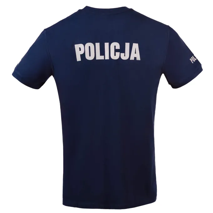 Modus - Koszulka T Shirt Policja 100% Bawełna Granatowa Odblaskowa