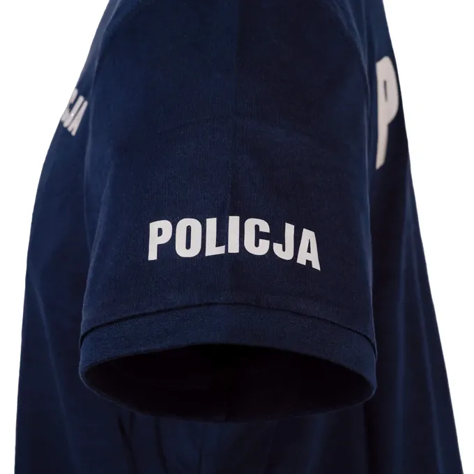 Modus - Koszulka T Shirt Policja 100% Bawełna Granatowa Odblaskowa