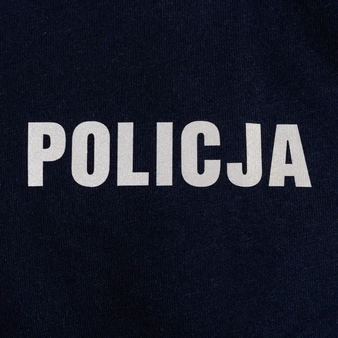 Modus - Koszulka T Shirt Policja 100% Bawełna Granatowa Odblaskowa